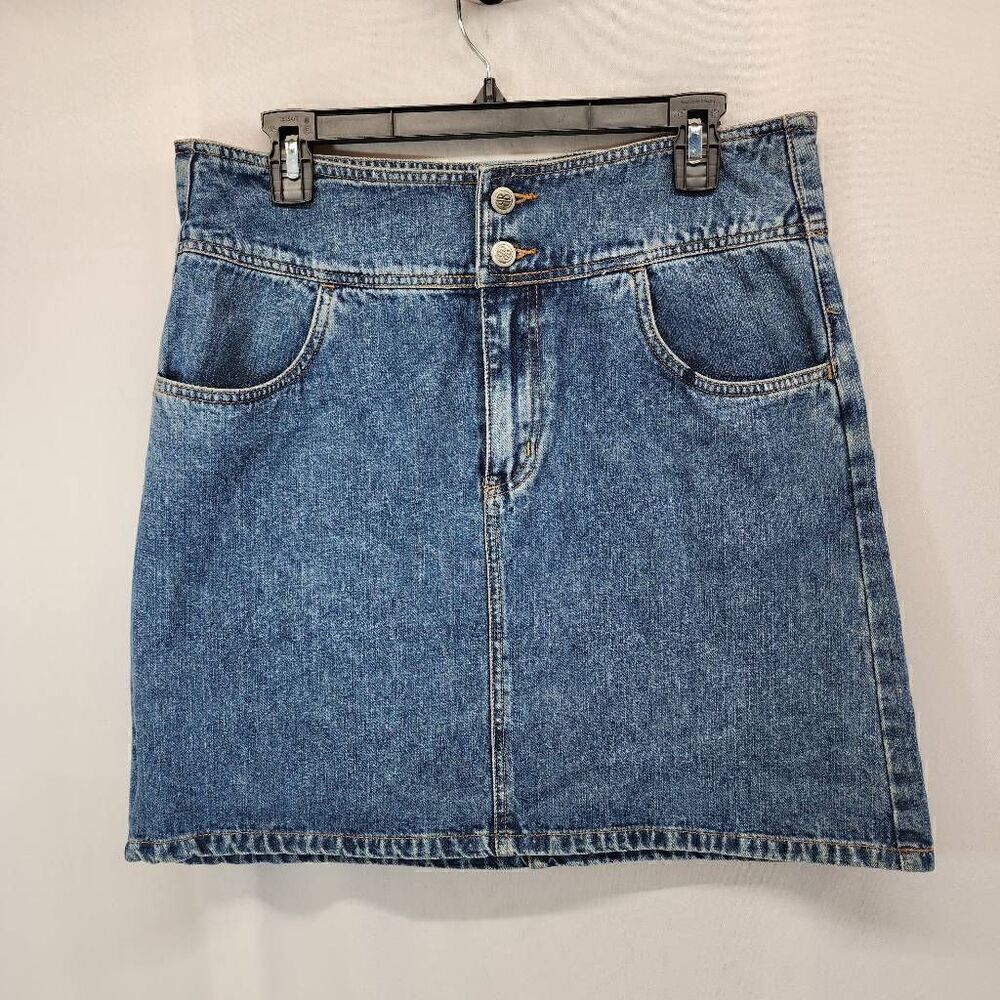 Bill Blass Size 12 Vintage Denim Blue Jean Skirt P11